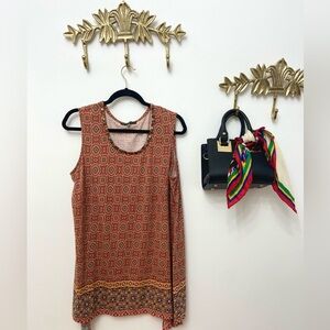 Rose and olive tunic tank xxl